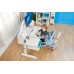 Children Kids Ergonomic Study Desk with Adjustable Double-Winged Swivel Chair Set